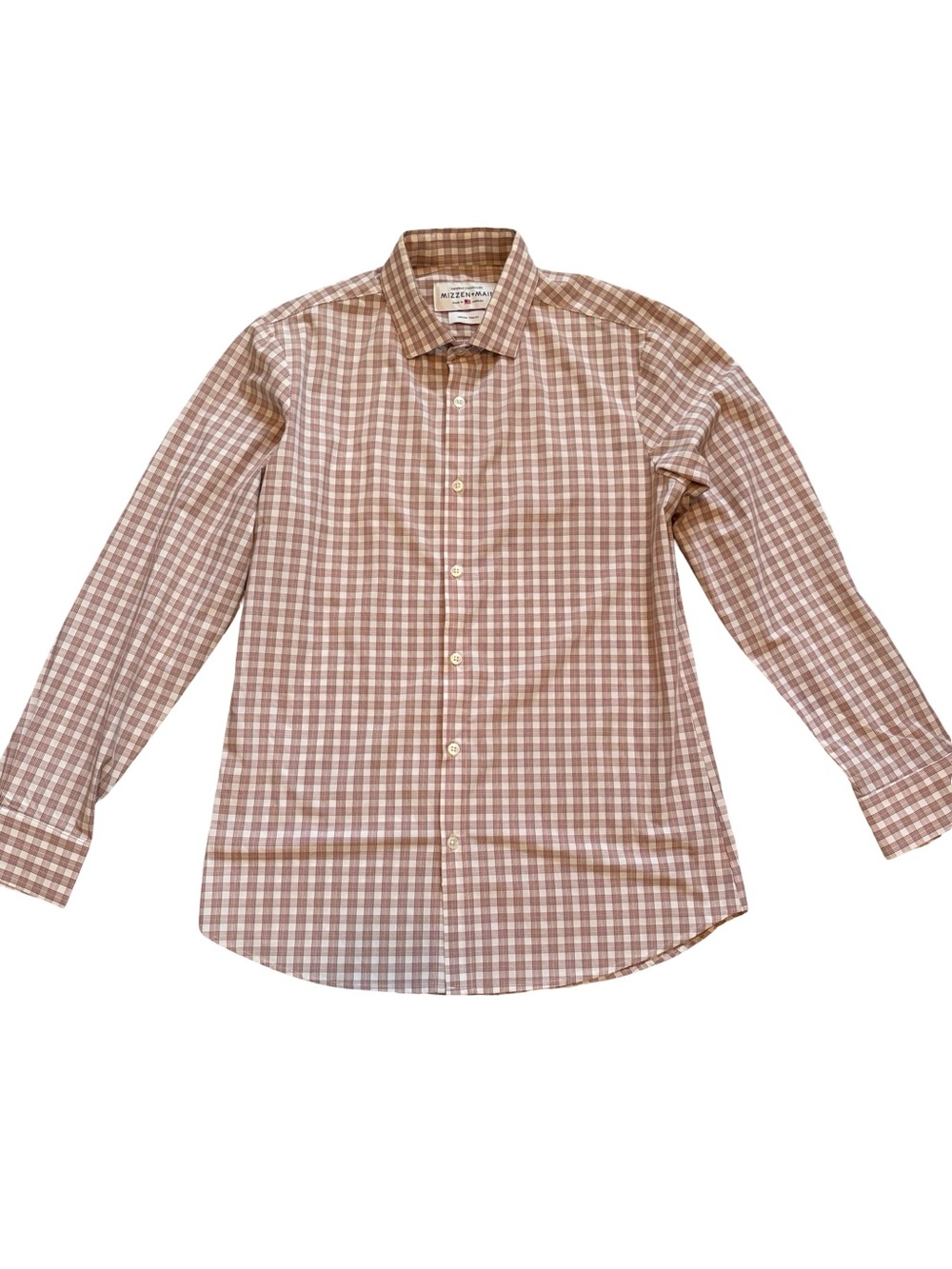 Mizzen + Main Leeward Collection Men’s Medium Trim Fit Plaid Button Shirt USA